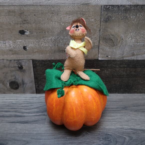Annalee Doll Fall Decor Pumpkin Mouse Cornucopia - Picture 3 of 7